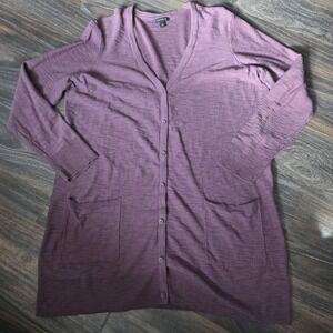 Torrid V Neck Button Up Cotton Blend Cardigan Size 2 (2XL) Sweater Dusty Rose